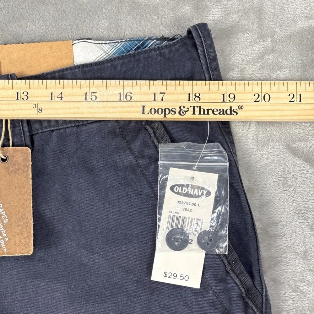 Old Navy Loose Fit Navy Blue Survivor Pants Mens 36x32 NWT Baggy Cotton Chino